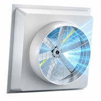 Ventilateur d'extraction industriel professionnel de type marteau en PRV à pression négative pour l'élevage avicole, faible niveau sonore