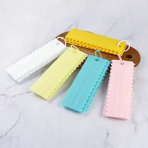 Plastic Sawtooth Scraper Butter Mousse Cream Cake Edge DIY Tool Cake Scrapers Set for Cream Decorating Comb and Icing Smoother