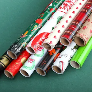 Papel de embrulho de presente de Natal para buquê de flores de papel de seda personalizado por atacado para papel de embalagem