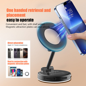 Multifunctional Portable <strong>Foldable</strong> and Rotatable Magnetic <strong>Mobile</strong> <strong>Phone</strong> <strong>Holder</strong> with Fill Light - Product Image 3