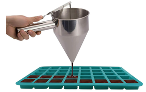 Moules en silicone carrés à 40 cavités pour <span class=keywords><strong>caramel</strong></span>, chocolat, truffes, bombes grasses, collations céto, glaçons whisky, fondant dur - Product Image 2