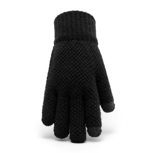 Vente en gros de <span class=keywords><strong>gants</strong></span> d'hiver chauds et décontractés doublés en <span class=keywords><strong>polaire</strong></span> jacquard <span class=keywords><strong>Gants</strong></span> tricotés en acrylique pour écran tactile - Product Image 6