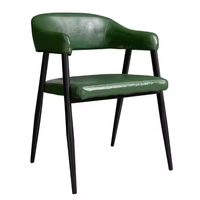 JP Meubles de magasin de café en gros bon marché Fauteuil en cuir PU Chaise de salle à manger Chaises et tables de restaurant d'intérieur