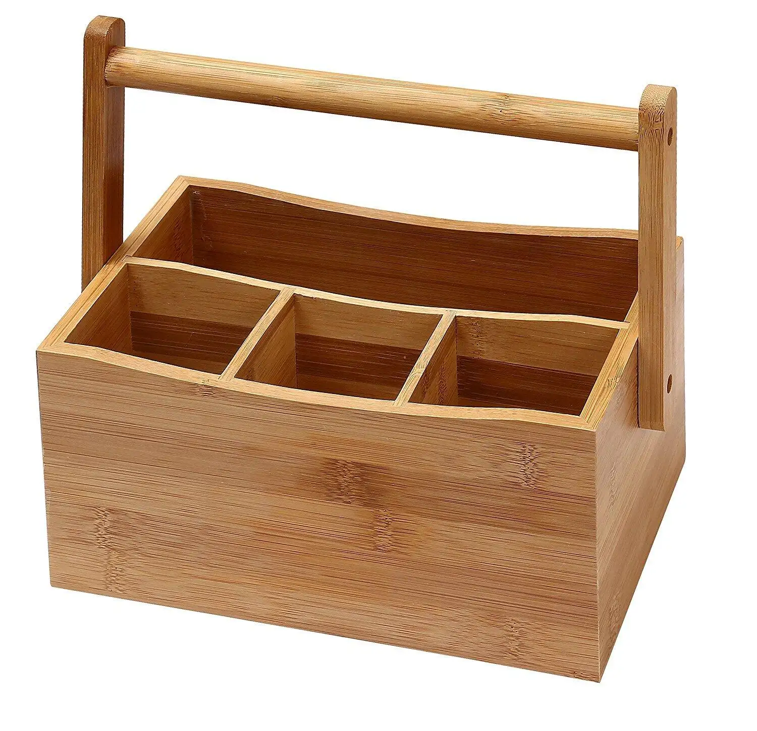 Натуральная кухонная утварь, столовые приборы из бамбука, деревянная посуда, подставка для хранения, коробка с складной ручкой для ресторана