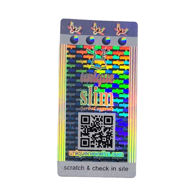 Factory Directly 3d Hologram Sticker Label with Qr Code Barcode