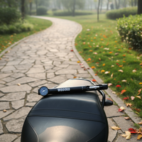 Pompe à vélo portable Worldcycle 3101B en alliage, mini, haute pression 120 PSI, étanche, avec manomètre, pour valve Schrader, 25*280mm