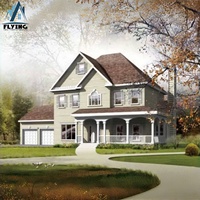 Casa Contenedor Moderna de Lujo Personalizada de 20 pies/40 pies, Prefabricada, de Acero Ligero, Villa de Dos Pisos, Estructura de Acero Portátil