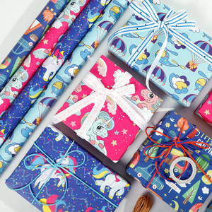 High Quality Wholesale 80g <b>Birthday</b> ArtPaper Tissue 43*300cm Gift Luxury Custom Packaging <b>Wrapping</b> <b>Paper</b> <b>Roll</b> - Product Image 5