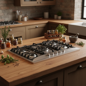 Built-in <strong>Gas</strong> <strong>Cooker</strong> with Electronic Ignition 4 Burners Stainless Steel Panel Household Use Battery Operated - Product Image 3