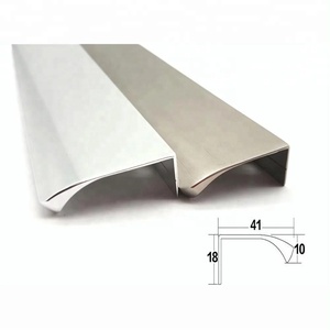 MLP41 Lemari Peralatan Aluminium Profil Hitam Perunggu Coklat Pintu Kabinet Pull Edge Menangani - Product Image 5