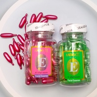 Capsules végétales à base de vitamine E, d'algues, d'aloe vera et d'huile d'émeu, anti-âge, anti-rides, resserre les pores, éclaircissant pour le visage et le corps, à l'acide hyaluronique