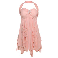 Robe d'été pour femmes décontractée imprimée plissée avec col foulard Robe courte Lady Party Beach Robe Sleeveless Off Shoulder Vestido Mini Dresses