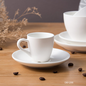 ชุดถ้วยกาแฟเซรามิกเซียวซินชิงพร้อมจานรอง สีขาว รูปทรงกลม สำหรับน้ำชายามบ่าย ผลิตที่เฉาโจว รุ่น DB1256 DB1257 DB1258 - Product Image 3