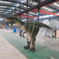 Costume de mascotte de costume de marche de dinosaure réel mobile Costume de dinosaure Animatronic grandeur nature le plus léger