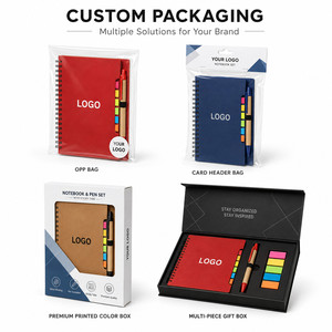 Custom Logo Spiral Notebook with Pen and Sticky Tabs Set Hardcover Business Office Stationery Corporate Gift Office Supplies - Product Image 5