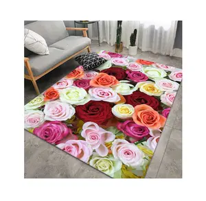 Custom 2024 New Design 3D-gedruckter Blumen stil Modernes Design Teppich Neue Teppich bedruckte Boden matte