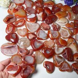 Atacado Boa Qualidade <span class=keywords><strong>Gemstone</strong></span> Healing Crystal Druzy <span class=keywords><strong>Hearts</strong></span> Ágata Vermelha Geode Crystal Heart para Decoração - Product Image 5