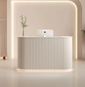 Modern Office Furniture MDF <b>Small</b> Reception Desk Counter for Beauty Salon <b>Bar</b> Clothing Store Oral Clinic Medical Company - Product Image 6