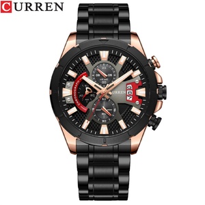 OEM ODM Brand for 8401 Men's Business Fashion Alloy Case Quartz <b>Waterproof</b> <b>Watch</b> Stainless Steel Band Multi Functional - Product Image 2