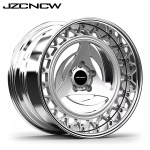 JZCNCW Nouvelles jantes forgées sur mesure 5x120 5x114.3 5x112 en alliage d'aluminium 17-26 pouces 2 pièces à rebord profond 40mm ET 22 - Product Image 1