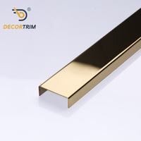 DECORTRIM Usine OEM/ODM Bande de carrelage moderne en acier inoxydable 304 avec traitement de surface miroir pour la décoration intérieure