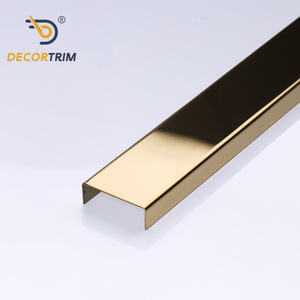 Decortrim OEM/ODM nhà máy hiện đại thép không gỉ gạch Dải dòng 304 kim loại TRIM với gương xử lý bề mặt cho trang trí nội thất - Product Image 2