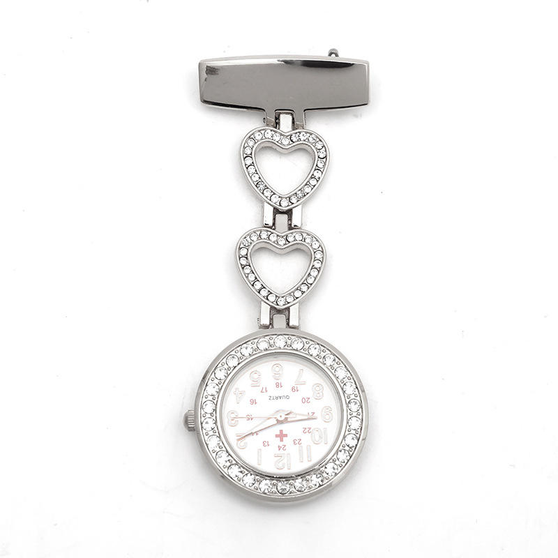 Nurse Watch With Second Hand Stainless Steel Classic Nurses Doctors  Paramedic Tunic Lapel Pin-on Brooch Quartz Fob Watch