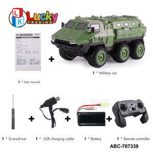 LKTOYS 2,4 Ghz <span class=keywords><strong>escala</strong></span> 1:16 6 canales RC ejército blindado coche Control remoto todoterreno vehículos militares camión juguete para niños - Product Image 4