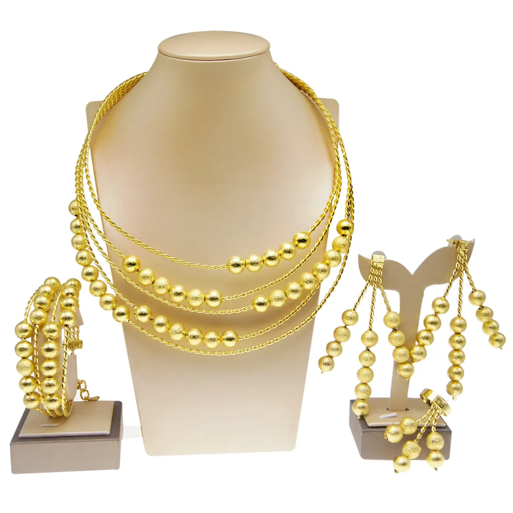 दुबई लक्जरी रोमांटिक चमक के लिए स्टार आभूषण सेट सोने के आभूषण दुकानों में नाइजीरिया अफ्रीकी कंगन ब्रिटेन प्रतिष्ठा पोशाक गहने