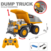 LK Toys 1:18 9CH 2.4G RC Camion benne télécommandé pour enfants débutants, véhicule d'ingénierie, camion auto-déchargeur pour enfants Z6827A