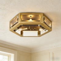 Lustre de plafond LED en métal industriel moderne, finition or noir, CRI 90, lumière tricolore, éclairage de luxe pour salon