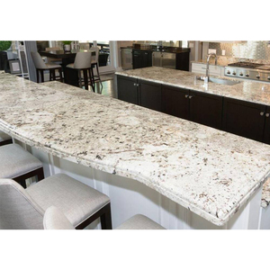 Newstar Mặt Bàn Bằng Đá Tự Nhiên Cho Nhà Bếp Mùa Xuân Alaska Mặt Bàn Bằng Đá Hóa Thạch Đá Hoa Cương Màu Trắng - Product Image 3