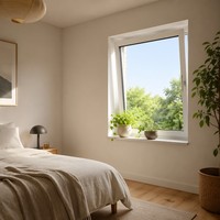Ventana Abatible y Giratoria con Rotura de Puente Térmico, Ideal para Personas Mayores, con Manija de Fácil Agarre, Doble Acristalamiento, Cálida y Silenciosa, para Habitaciones de Ancianos, de Fábrica