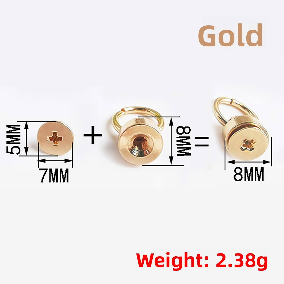 Petite boucle dorée, vis de 5,5 mm