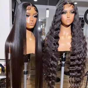 Perruque de cheveux bruts alignés sur les cuticules pour les femmes noires 13x6 Hd cheveux humains cheveux brésiliens longs transparents dentelle suisse