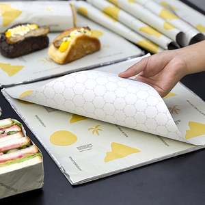 Coffee Shop Custom logo Aluminum Foil Insulated for Breakfast Sandwiches for Oil-Proof Fast Food Dining Plate Liner Paper - Product Image 6