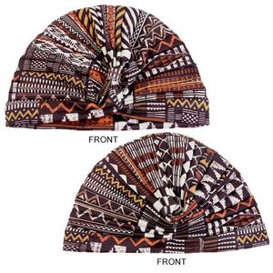 Wholesale Pattern Printed Outdoor Multifunction Head Wraps <b>Twist</b> Turban Knot Beanie Cap Polyester Elastic Women Headscarf - Product Image 3