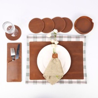 CHANGRONG Ensemble de tapis de table à manger de cuisine en cuir personnalisé personnalisé