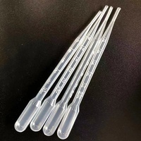 Consommables de laboratoire jetables, pipette de transfert stérile de 3 ml, matériau PP transparent, utilisation en laboratoire hospitalier, Pasture, 100 pièces/boîte