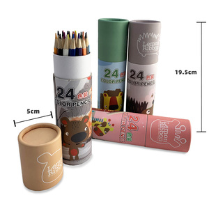 Matite colorate personalizzate da 7 pollici in piombo colorato 6/12/18/24 con set di imballaggio in tubo di carta per <span class=keywords><strong>cartoni</strong></span> <span class=keywords><strong>animati</strong></span> per matite da disegno o schizzo - Product Image 3