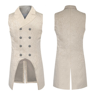 Chaleco Largo Victoriano, Chaleco de Príncipe, Chaqueta Gótica Medieval <span class=keywords><strong>para</strong></span> <span class=keywords><strong>Hombre</strong></span>, Disfraz <span class=keywords><strong>para</strong></span> Fiesta de Halloween, Chaleco Punk Retro - Product Image 3