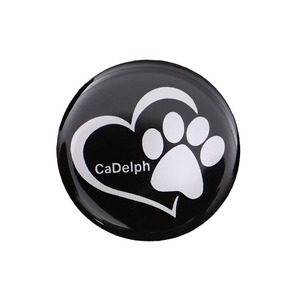 Pegatinas de Resina Epoxi Personalizables en Color Monocromático con Diseño de Pata de Mascota y Corazón para Etiquetas de Embalaje - Product Image 5