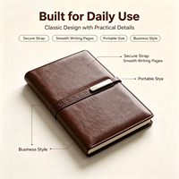 Carnet de notes et organiseur personnalisable en cuir avec couverture en tissu/PP, à feuilles mobiles et fermeture magnétique – Vente en gros