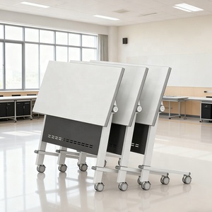 Trung Quốc Các Nhà Sản Xuất Trắng Di Chuyển Trung Học Bàn Hình Chữ Nhật Và Hình Thang Modular Hội Nghị Bảng Và Ghế Gấp - Product Image 4
