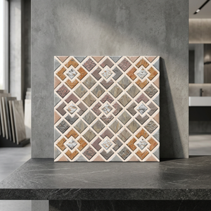 Embossed Punch Design Ceramic Floor for Bathroom Glossy Glazed Matt Finish Sizes 300x300mm 12x12 30x30 40x40 for Swimming Pool - Product Image 1