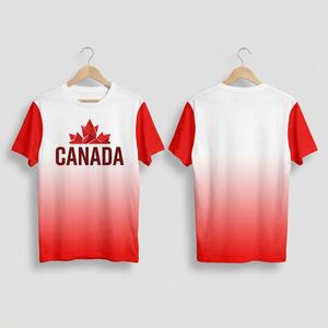 Camiseta de Fútbol Personalizada de Canadá con Diseño de Hoja de Arce Roja y Blanca para el Mercado Norteamericano - Product Image 1