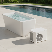 Baignoire de récupération à froid en acrylique Ambohr en promotion avec refroidisseur d'eau professionnel 1 CV pour la récupération sportive en salle de sport, à domicile, à l'hôtel, en extérieur et en intérieur