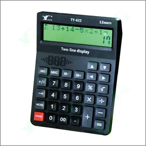 TY-622 Office Desktop Calculator 2-line display LED Display Calculator korean sound calculator