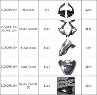 Carénages de cadre en fibre de carbone 3K pour BMW S1000RR 2019-2024, pièces et accessoires de moto