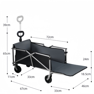 En stock, livraison rapide, chariot de camping portable, grande capacité, chariot pliable pour pique-nique, randonnée, pêche, chariot utilitaire extérieur - Product Image 6
